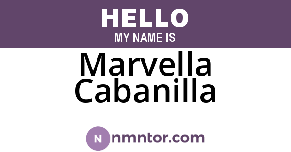 Marvella Cabanilla