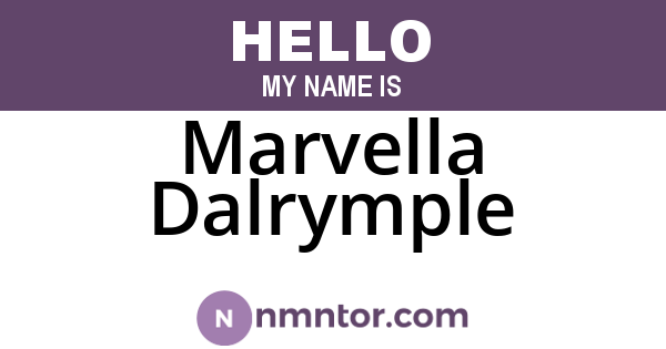 Marvella Dalrymple