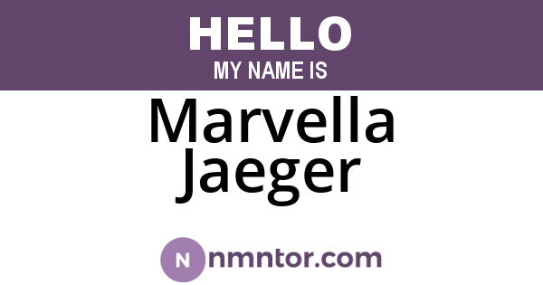 Marvella Jaeger