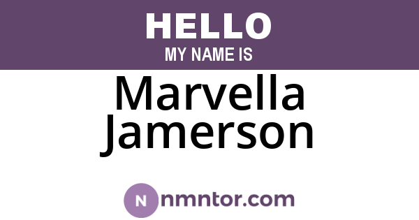 Marvella Jamerson