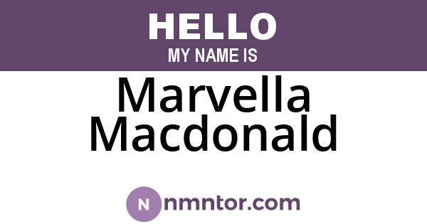 Marvella Macdonald
