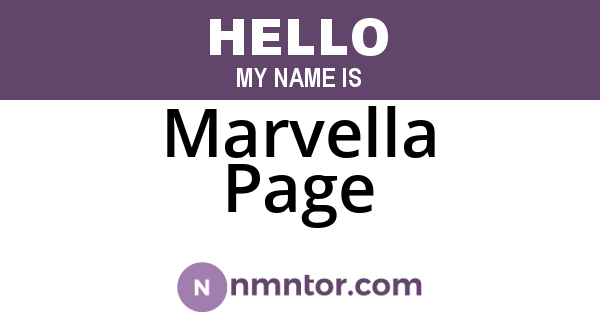 Marvella Page