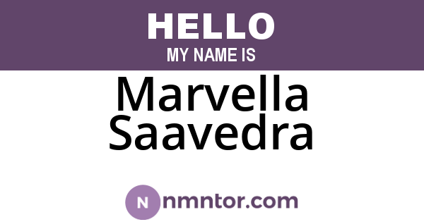 Marvella Saavedra