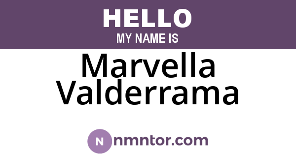 Marvella Valderrama