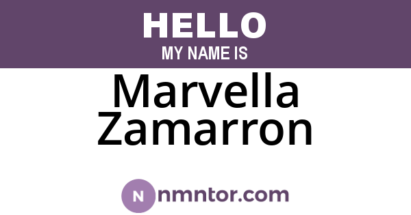 Marvella Zamarron