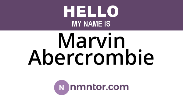 Marvin Abercrombie