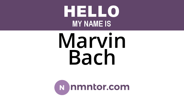 Marvin Bach