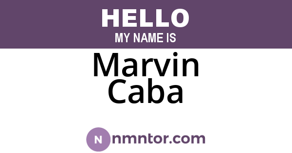 Marvin Caba