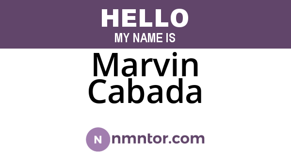 Marvin Cabada