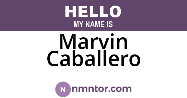 Marvin Caballero