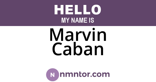 Marvin Caban