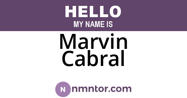 Marvin Cabral