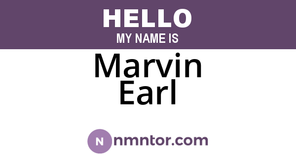 Marvin Earl