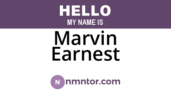 Marvin Earnest