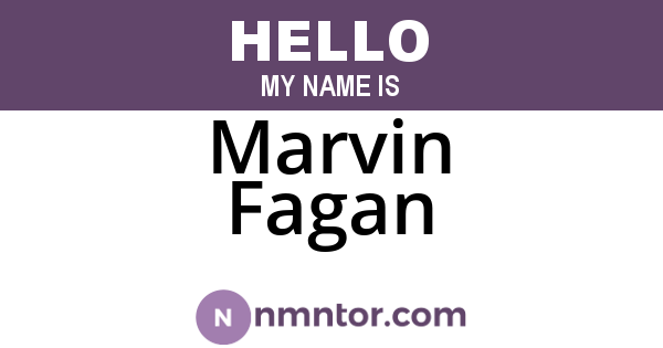 Marvin Fagan