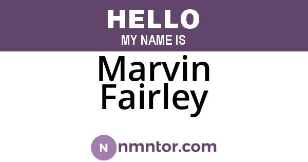 Marvin Fairley