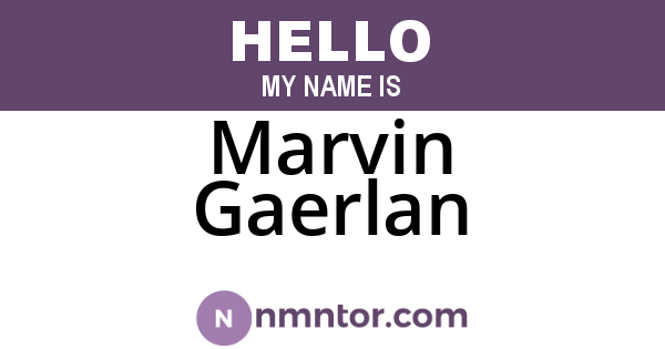 Marvin Gaerlan