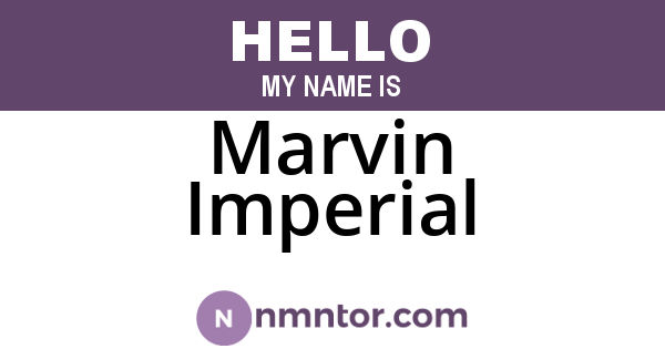 Marvin Imperial