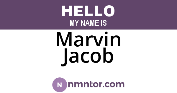 Marvin Jacob