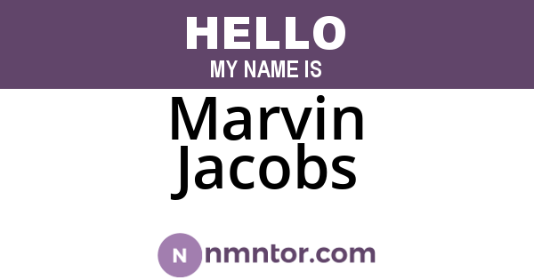 Marvin Jacobs