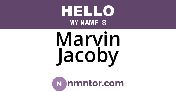 Marvin Jacoby