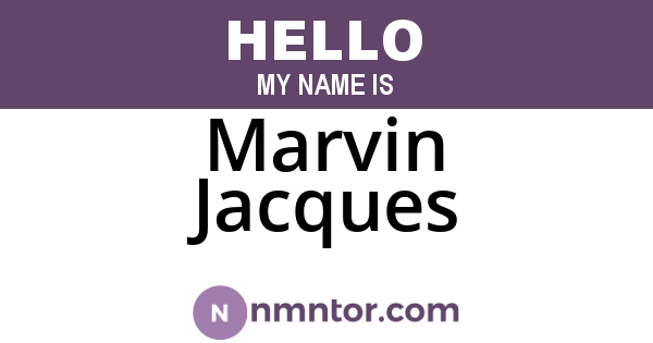 Marvin Jacques