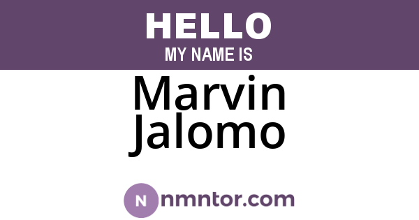 Marvin Jalomo