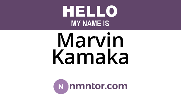 Marvin Kamaka