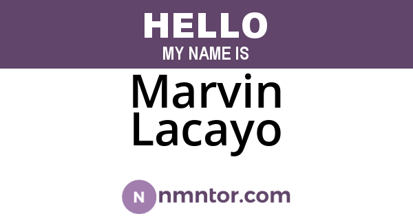 Marvin Lacayo