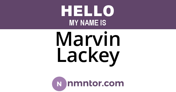 Marvin Lackey