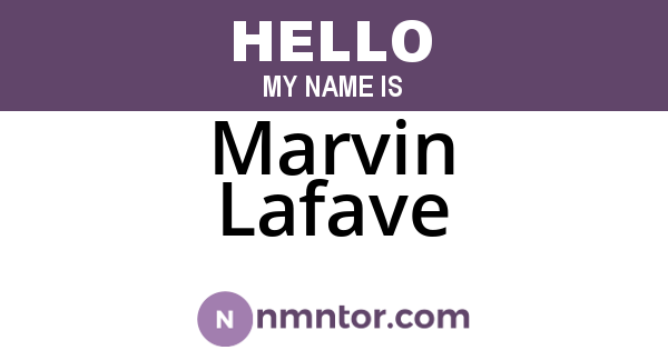 Marvin Lafave