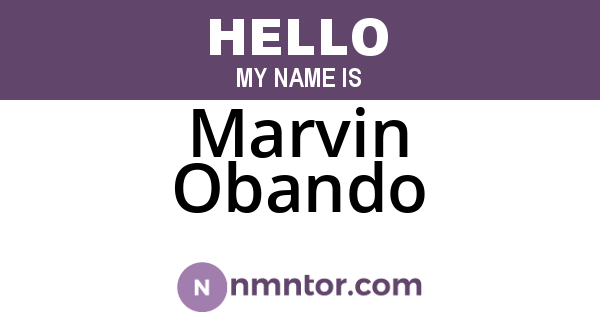 Marvin Obando