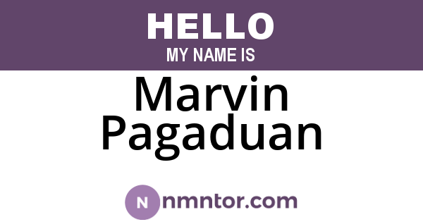 Marvin Pagaduan