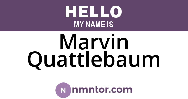 Marvin Quattlebaum