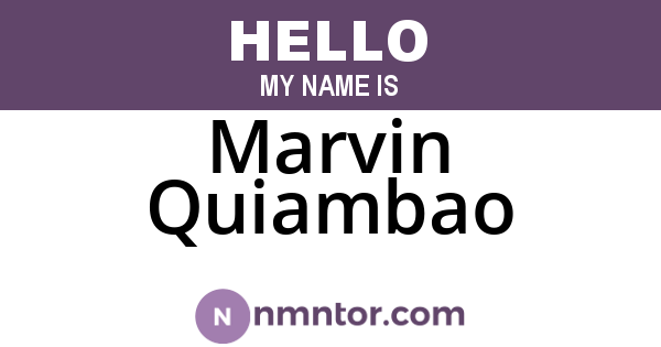Marvin Quiambao