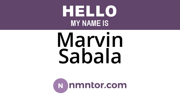 Marvin Sabala