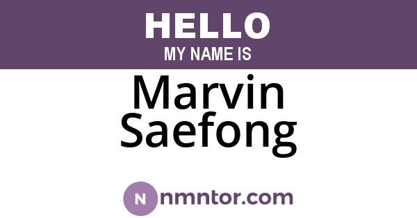 Marvin Saefong