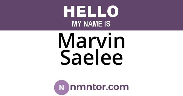 Marvin Saelee