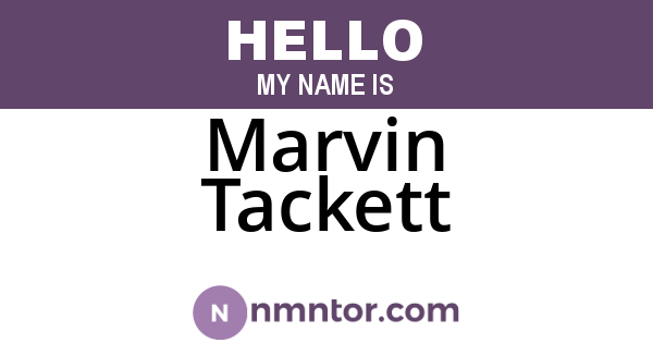 Marvin Tackett