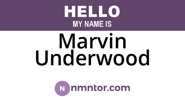 Marvin Underwood