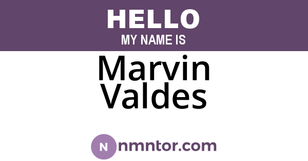 Marvin Valdes