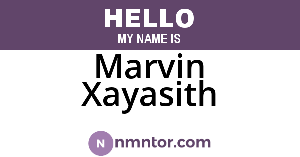 Marvin Xayasith