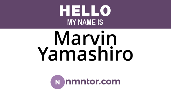 Marvin Yamashiro