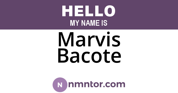 Marvis Bacote