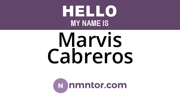 Marvis Cabreros