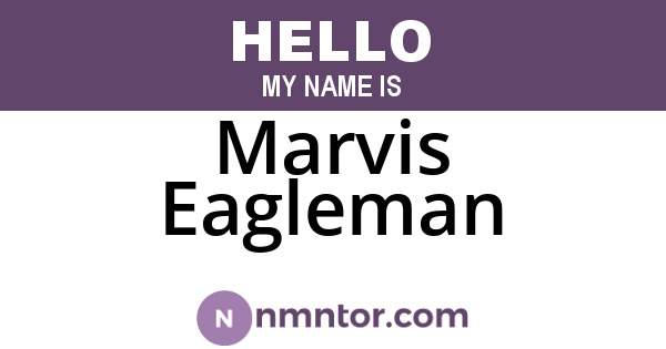 Marvis Eagleman