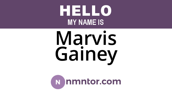 Marvis Gainey