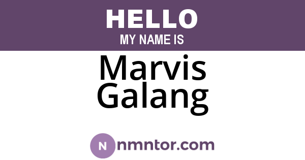 Marvis Galang