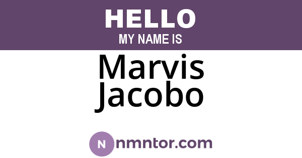 Marvis Jacobo