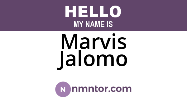 Marvis Jalomo